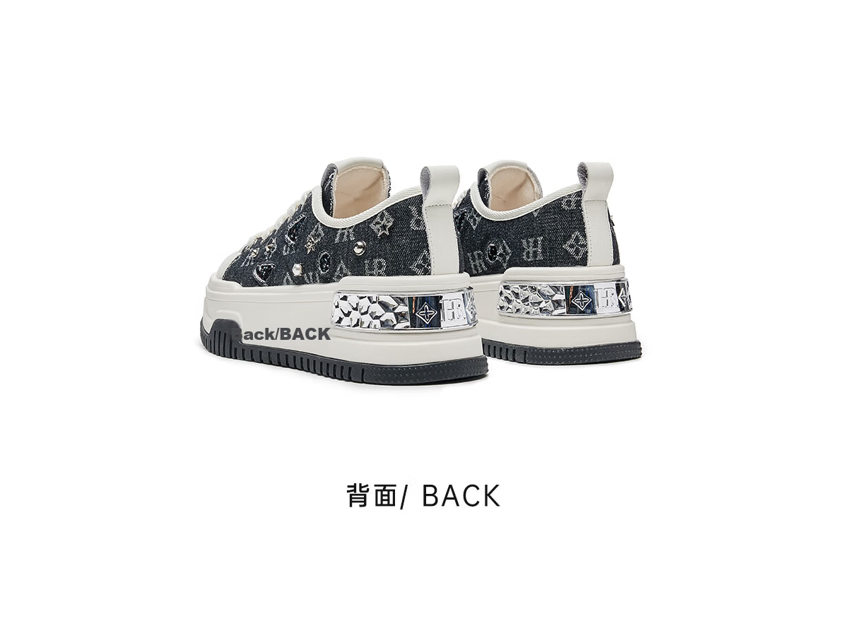 HR Helena Women's Shoes 2026 Autumn New Thick Sole Height Increasing Sneakers Comfortable Versatile Casual Shoes Black Beige Size 38 12