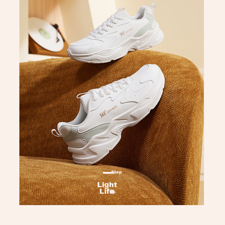 361° Yunjuan Women's Sports Casual Shoes Autumn New Lightweight Dad Shoes Commuting Non-slip 682636704-3 16