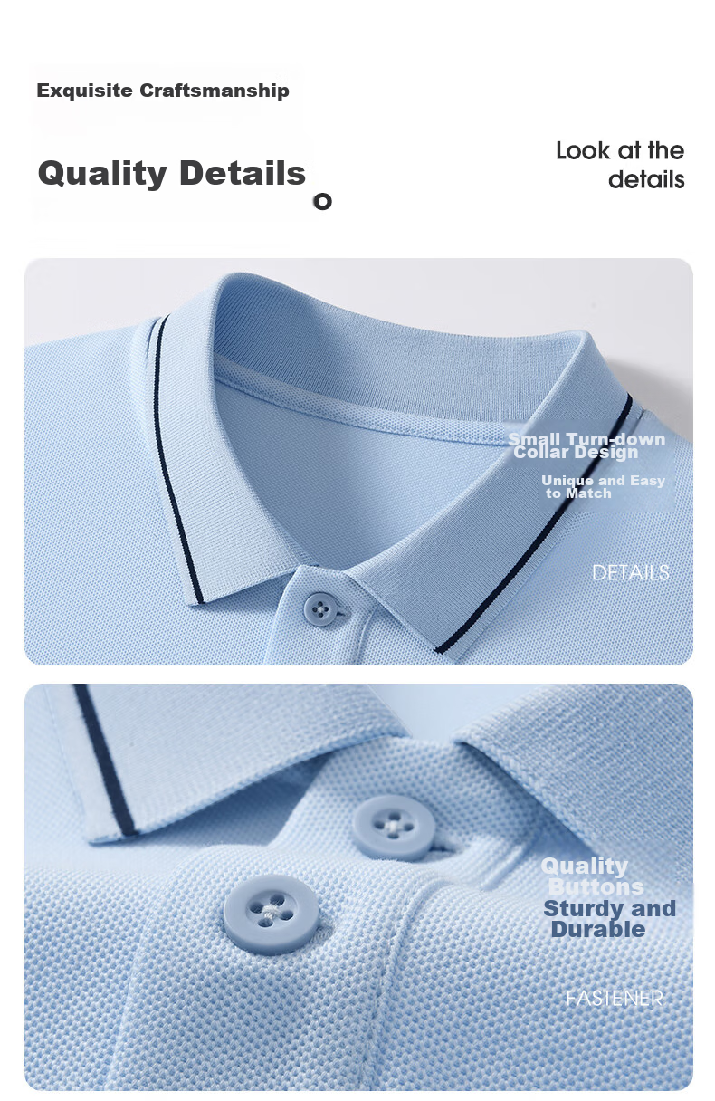 JEEP SPIRIT Men's Short Sleeve Polo Shirt Summer Fashion Casual Collar Business Youth Trendy T-Shirt 16