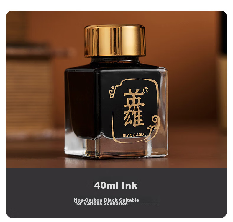 HERO Fountain Pen 850 Black Classic Business Adult Signature Pen Unisex Birthday Gift Iridium Ink Gift Box Set with F Nib 9