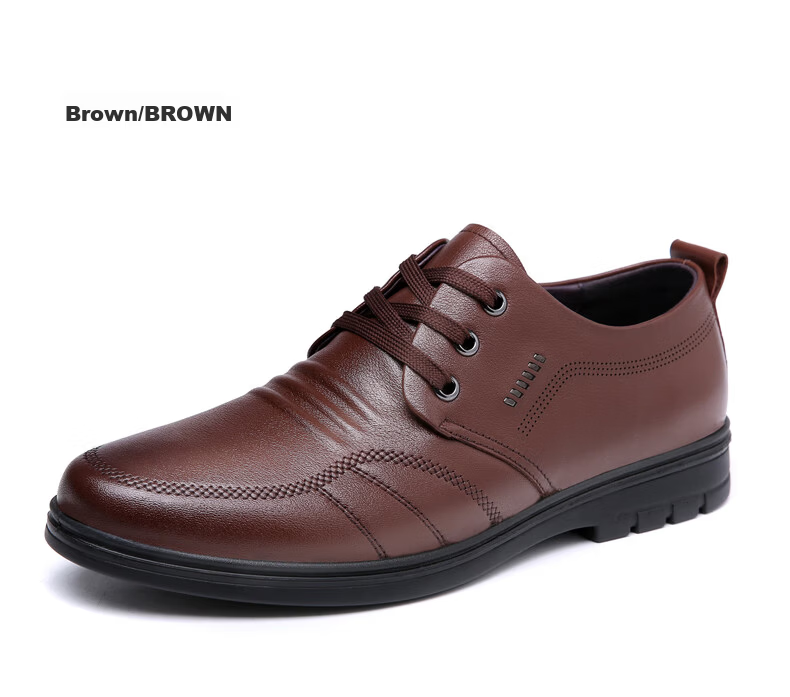 RED DRAGONFLY Men's Shoes with Hidden Heel, Genuine Leather Casual Shoes, Business Formal Leather Shoes for Men WTA306871Z Black Size 39 27
