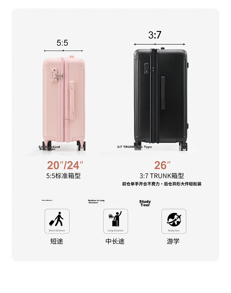 OIWAS 24-inch Large Capacity Travel Luggage High-Value Trolley Case Women Men Business Trip Suitcase with Password Lock 5