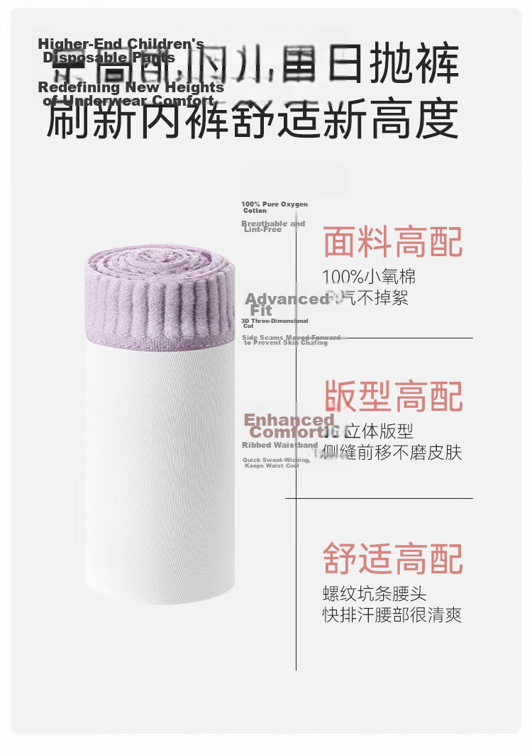 YEEHOO [Xiaoyang Cotton] Children's Pure Cotton Disposable Sterilized Underwear Unisex Boys and Girls Boxer Underwear Travel Pack 12