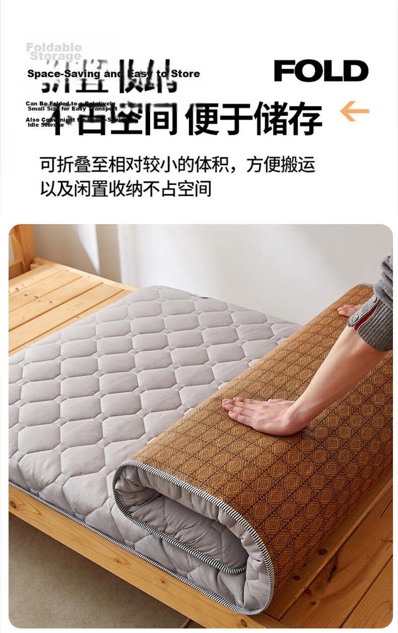 AVIVI Mattress, Dormitory Skin-Friendly, Single Bed Mattress, Thin Mattress, Tatami Mat, Bedding, Simple Gray, 90*200cm 10