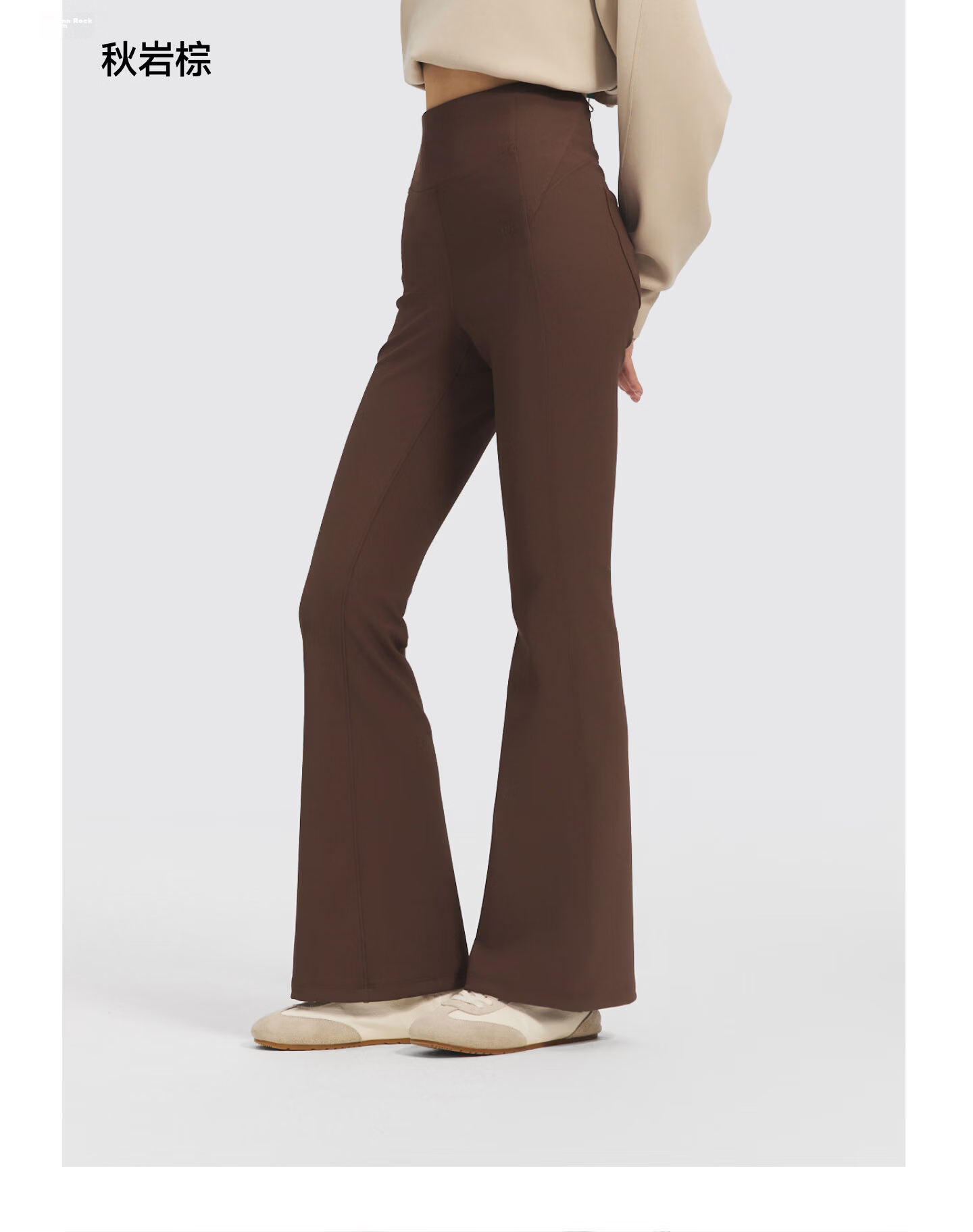 Beneunder Fleece-Lined Casual Pants for Women, Slim-Fit Flared Shaping EL015 Smoke Gray [Warm Version] M 26