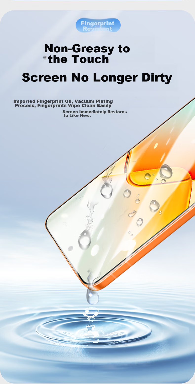 Langling [2-Pack] Tempered Glass Screen Protector for Honor Play6T, Full Coverage, HD Anti-Fingerprint, Shockproof Ultra Clear Mobile Phone Protective Film 5