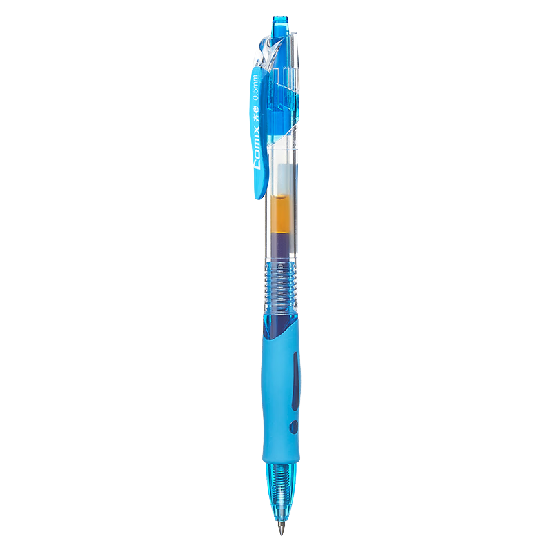 COMIX 0.5mm Quick-Drying Bullet Tip Retractable Gel Pen/blue Ink, 12 Pens/box