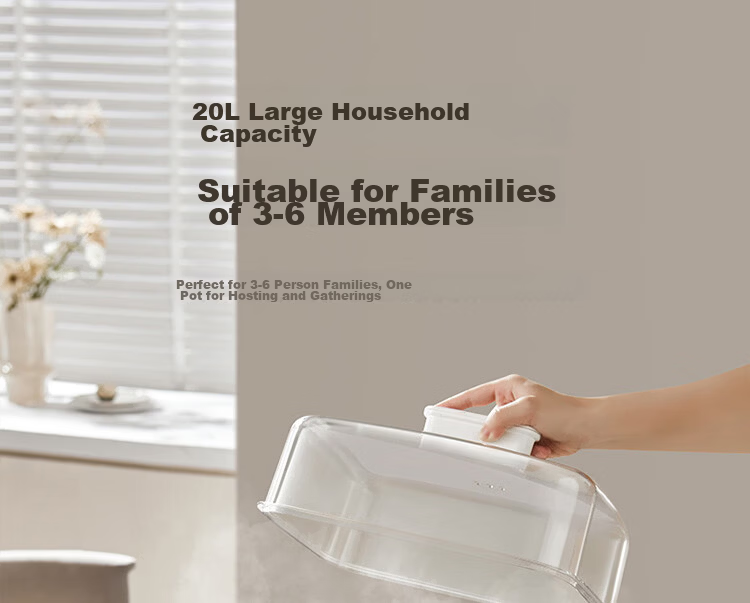 Joyoung 20L Household Three-Layer Electric Steamer with Visible Water Tank, Breakfast Maker, Stainless Steel Steaming Plates for Dumplings DZ200HG-GZ572 5