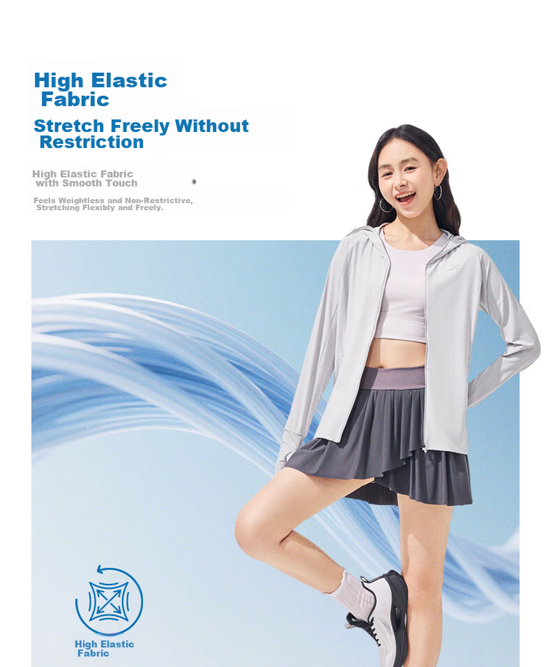 Xtep Mianmian Ice 4.0 Women's Sunscreen Jacket 2026 Summer New Outdoor Original Yarn Ice Silk Skin Jacket Lightweight Breathable Coat 9