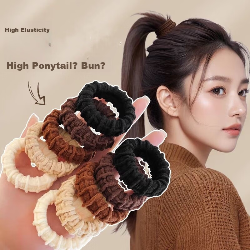 Royal Code Thickened Hair Bun Elastic Band High-End Hair Tie for Women Autumn Winter High Elastic Durable Hair Rope Leather Hair Accessory 1