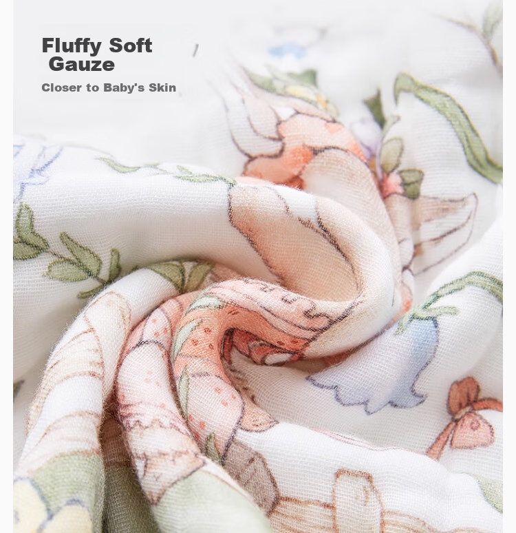 BUBBLE TREE 0-3 Months Baby Pillow Flat Pillow 12-Layer Pure Cotton Gauze Newborn Sweat-Absorbing Breathable Pillow 10
