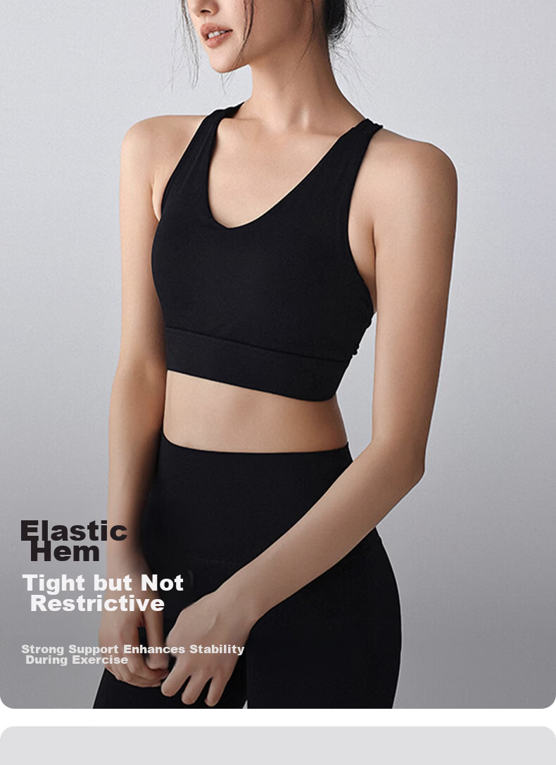 Xueqiman Women's Yoga Wear 2026 New Shockproof Beautiful Back Push-Up Sports Vest Bra Running Fitness Pilates Bra 8