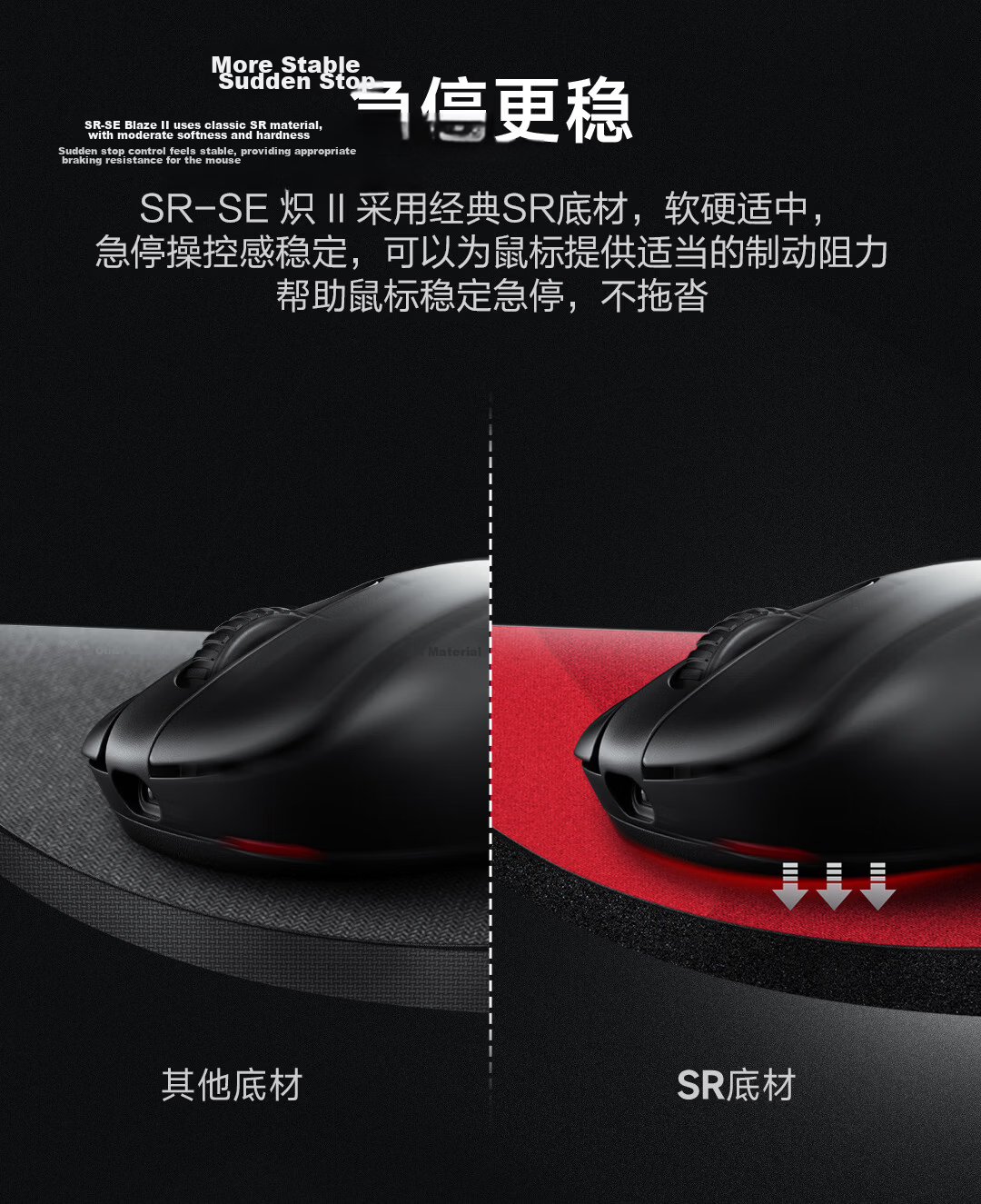 ZOWIE GEAR H-SR III Gaming Mouse Pad, Fine Surface Mouse Pad, Gaming Mouse Pad, Black Large Mouse Pad, E-Sports Desk Pad GSR Upgraded Version Enlarged, Control Pad 8