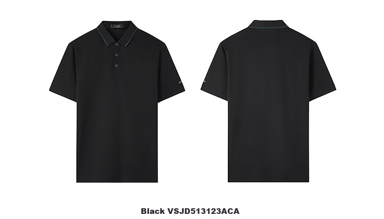 Youngor [Mulberry Silk + Cooling] Summer New Short Sleeve Polo Shirt Blue Green VSZS513123GCA 25