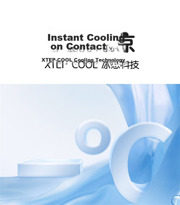 XTEP Summer New Men and Women Cooling Short Sleeve Outdoor Quick-Dry Cotton Sports Breathable T-Shirt 3