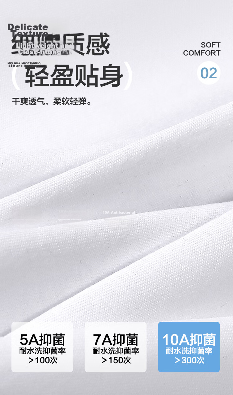 Hodo Men's T-Shirt 10A Antibacterial Mite-Resistant Pure Cotton Breathable Sun Protection 50+ Simple Casual Outerwear Basic Crew Neck Short Sleeve Top 3