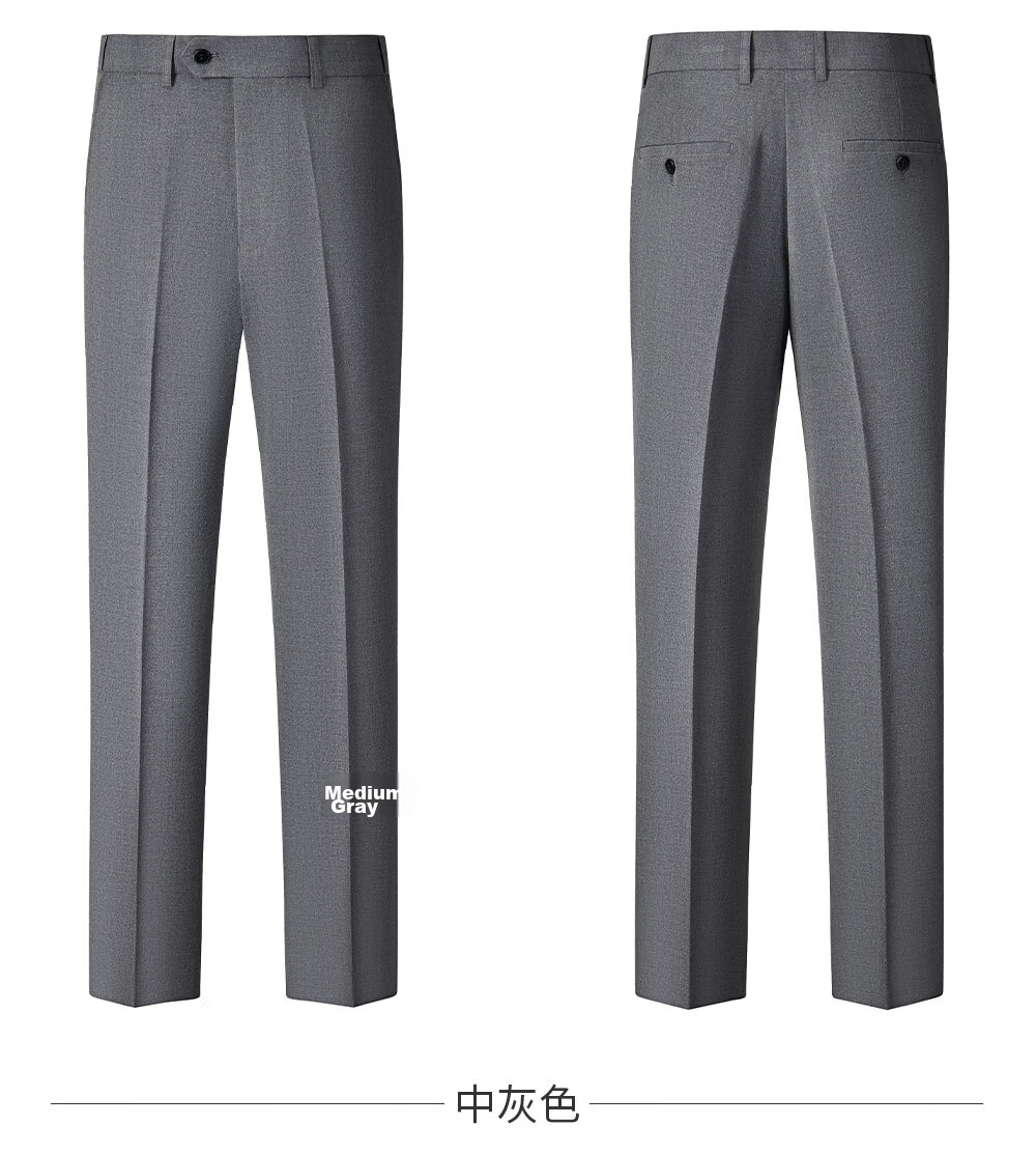ROMON Men's Business Suit Set Blazer + Vest + Trousers Light Gray XL 42