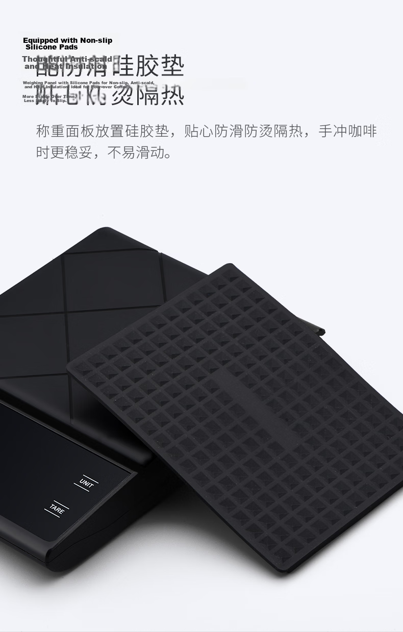 CLITON Mini Precision Kitchen Electronic Scale Hand Drip Coffee Intelligent Timing Scale Baking Scale Coffee Bean Weighing Food Scale 8