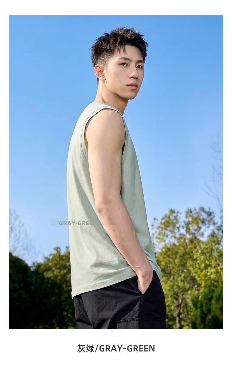Dickies American Vintage Wide Shoulder Cotton Vest Men 2026 Summer New Outdoor Sports Loose Breathable Sweat-Resistant Top 16