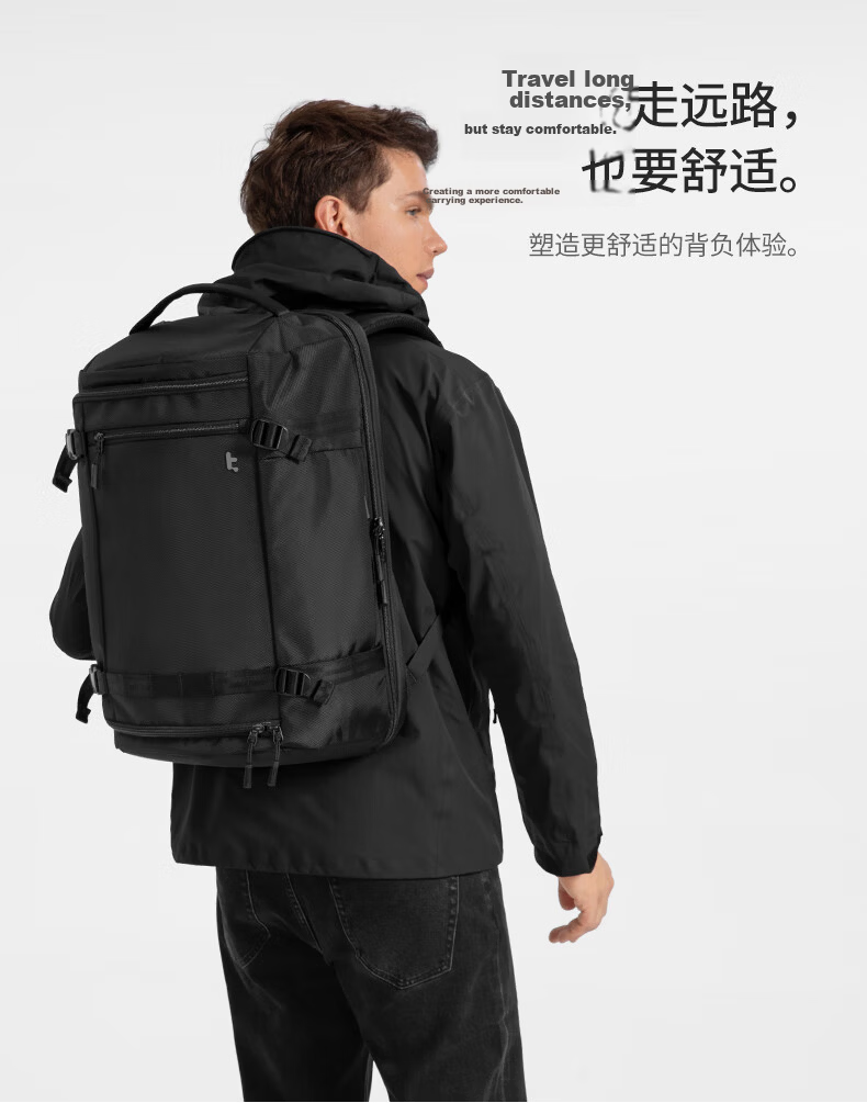 Tomtoc Large Capacity Men's Business Travel Backpack Carry-On Luggage 17.3-inch Laptop Bag 38L 11