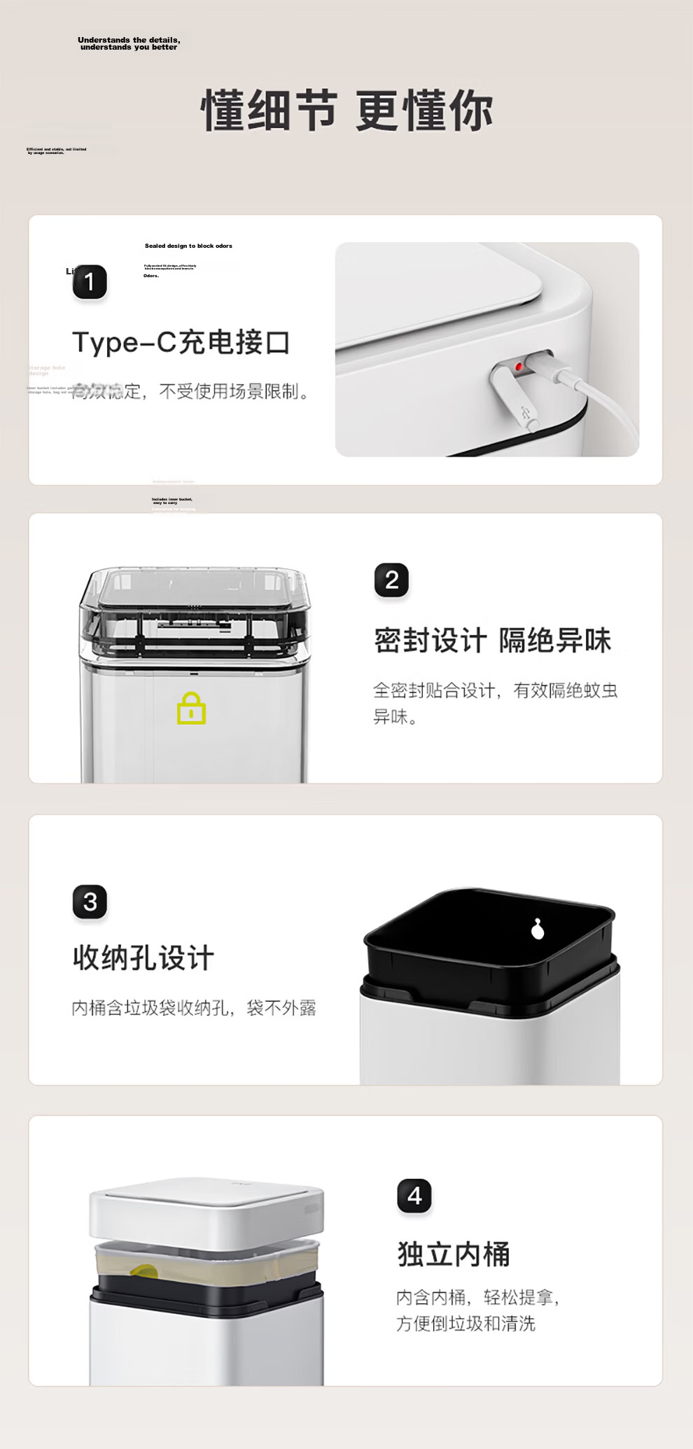EKO Smart Sensor Trash Can, 9L Gray Steel, Large Capacity, Stainless Steel, for Home Bathroom Kitchen, Recommended by Zhang Ruoyun, Model 9252 16