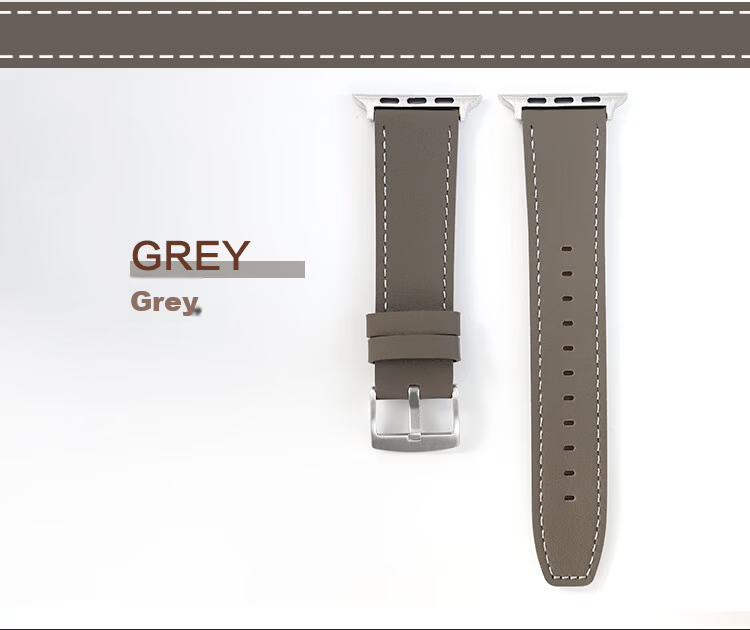 MSSM Compatible Apple Watch Band, Hermes Style IWatch S12 Cowhide Genuine Leather Strap for Ultra4/S11/10/9/Se3, Black, 44-49mm 9