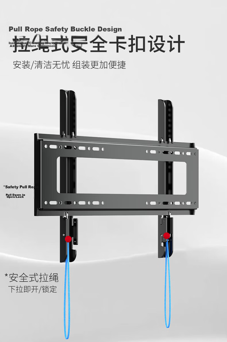 Jiangwutong TV Wall Mount [55-120 Inches], Universal Fixed Wall Bracket, Suitable for Xiaomi, Skyworth, Hisense, Huawei, Konka LCD Screen Wall Mount 10