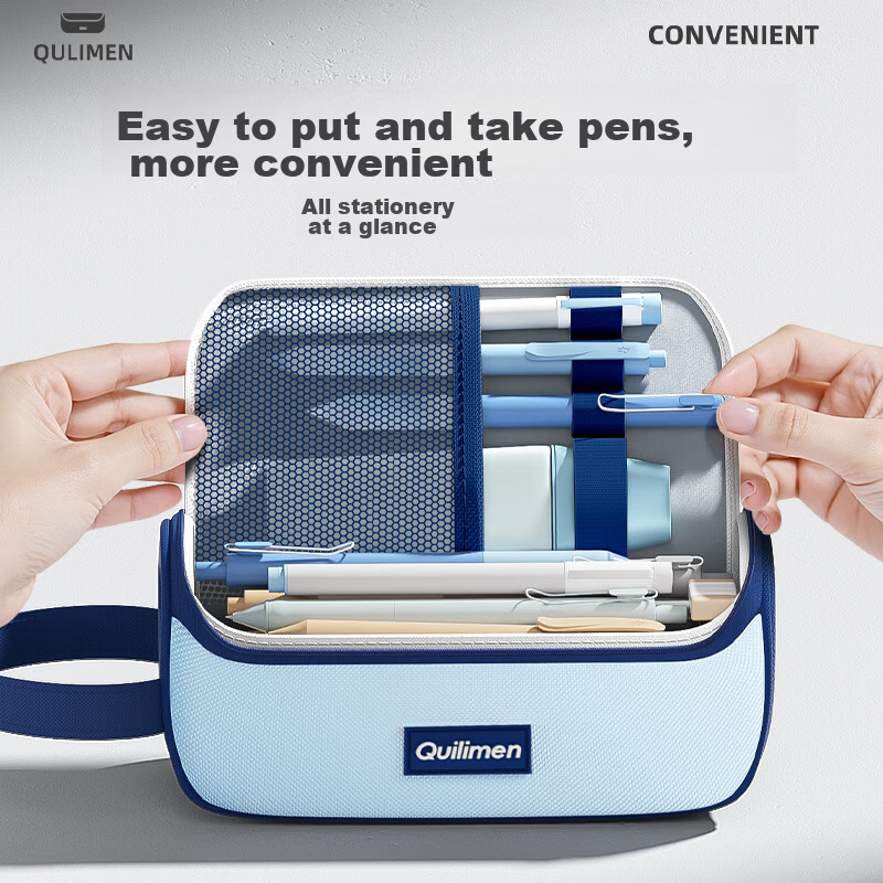 Jinzhi, Beige 6-Layer Transparent Pencil Case, Back-To Essential Large Capacity, Instagram-Worthy High-Quality Girls' Style, Popular Exam Stationery Box for Middle School Students, Junior High School Supplies, Elementary School Pencil Case 3