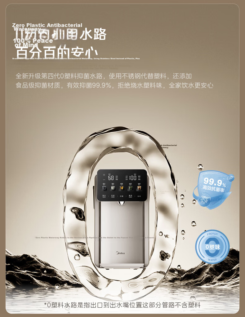 Midea Xiaomofang Plus Instant Hot Water Purifier, Baby-Friendly Grade 316L Electric Kettle, Smart Air-Cooled 5L Household Insulated All-In Detachable 32FPro 14