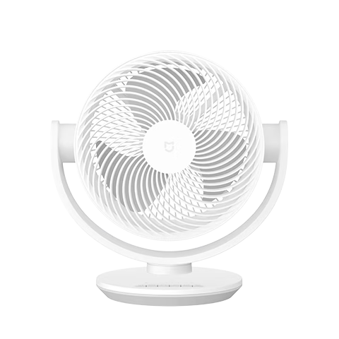 Mijia Xiaomi DC Inverter Circulating Fan 3D Oscillating Desktop Air Circulation Fan Small Fan Mijia APP 100-Level Adjustment Rechargeable Power Bank Powered