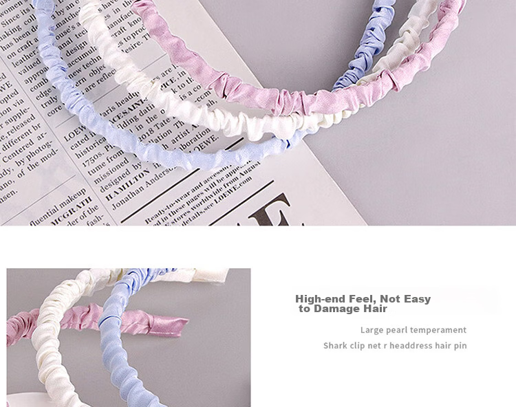 TaTanice Face Washing Headband Set of 5 Pieces, Hair Clip for Styling Bangs, Non-Slip Teethed Hair Tie, Secure without Tightening Head 8