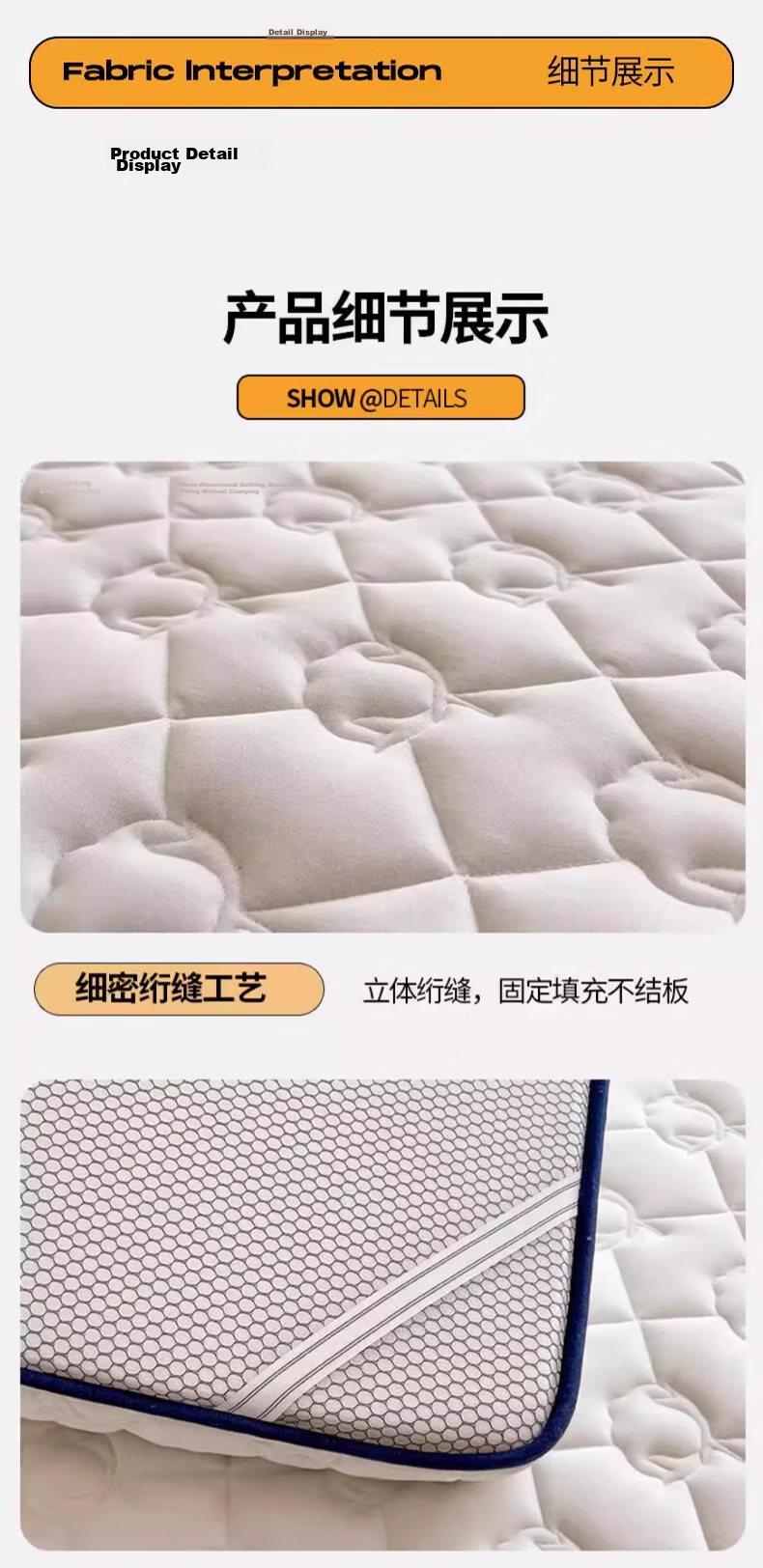 Nanjiren Class A Cotton Mattress, Xinjiang Cotton Bedding for All Seasons, Foldable Soft Pad for Home Use, 180*200cm 12