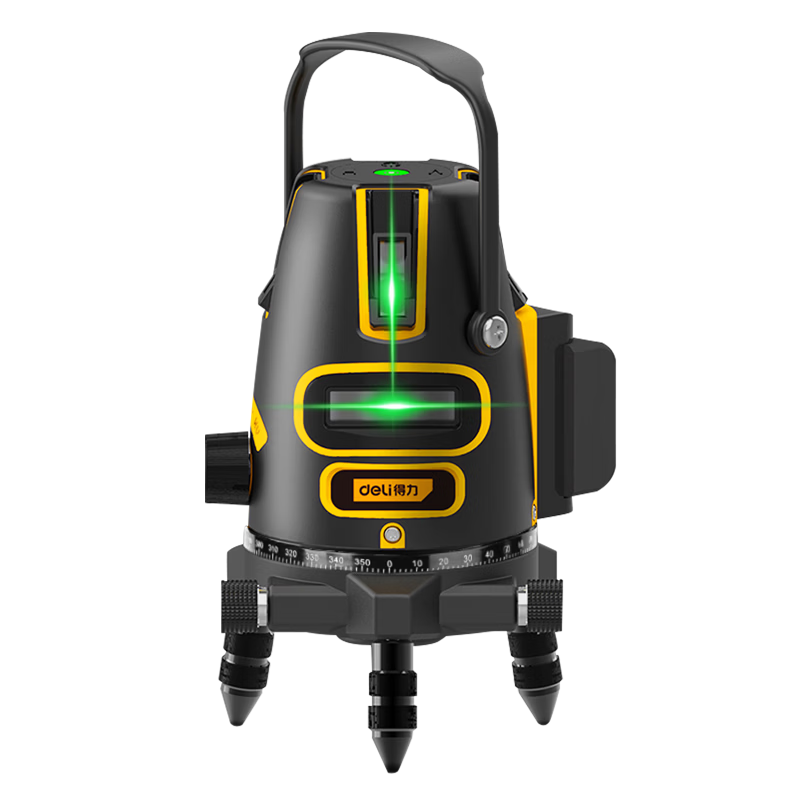 Deli Laser Level with 3 Green Lines, High-Precision Infrared Strong Light Ultra-Thin Line Projecting And Casting Line Instrument, Outdoor High-Brightness