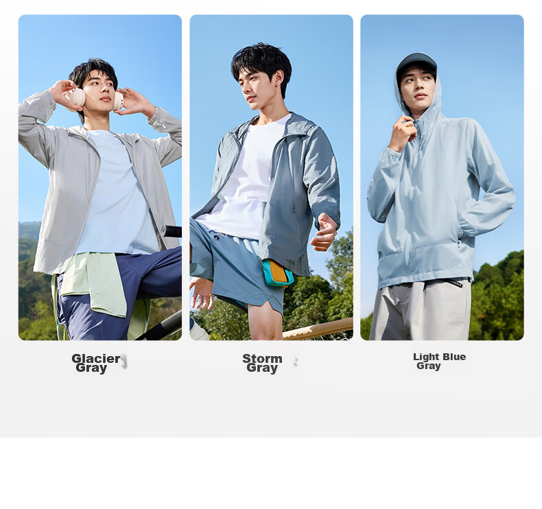 361° Men's Sunscreen Jacket Spring Summer UPF50+ UV Protection Sports Outdoor Cooling Heat Shield Jacket 652624603H-1 20