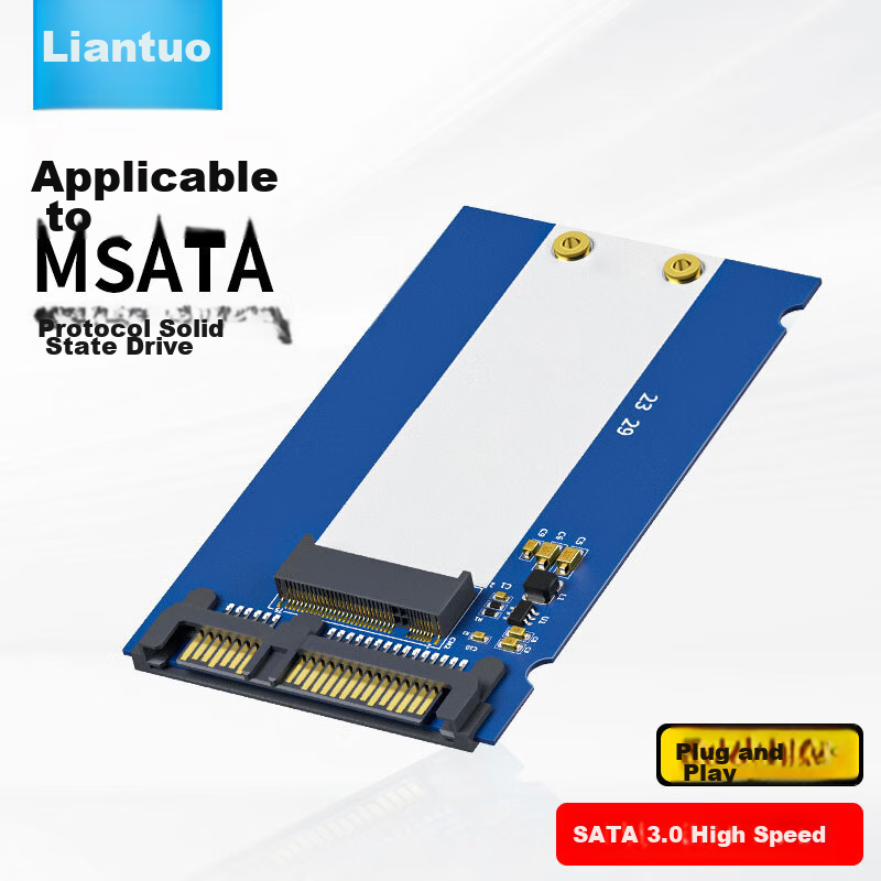 Liantuo MSATA to SATA SSD Adapter Board 2.5-inch SATA Interface SSD Expansion Card for Laptop S101-1M