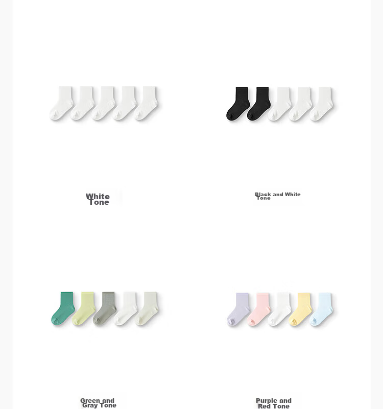 Balabala Kids Socks Summer Mesh Breathable Boys Girls Short Socks Soft Cotton Elastic Comfortable 5 Pairs Pack 59