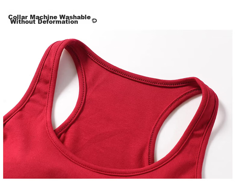La Chapelle Red Racerback Tank Top with Built-in Padded Bra Summer Inner and Outer Wear Ancola Red S 15