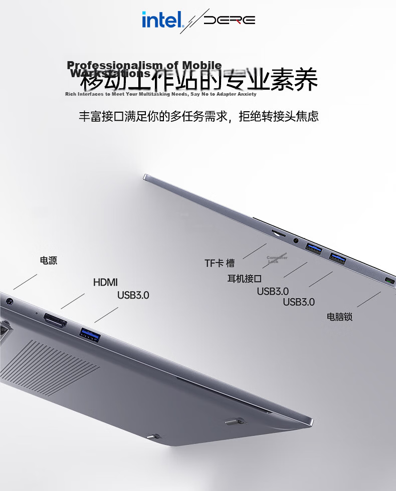 Dere Creative Dual-Touch High-Performance Laptop for College Students, AI Learning, Office Work, Design, Stock Trading, Entertainment, Portable Thin Notebook 16GB/512GB 15