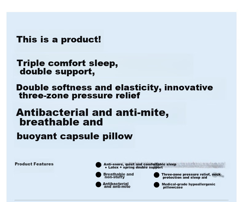 JaCe Natural Latex Spring Pillow Core Cervical Pillow Side Sleep Anti-Snore Adult Special Exquisite Gift Box (Medium) 7