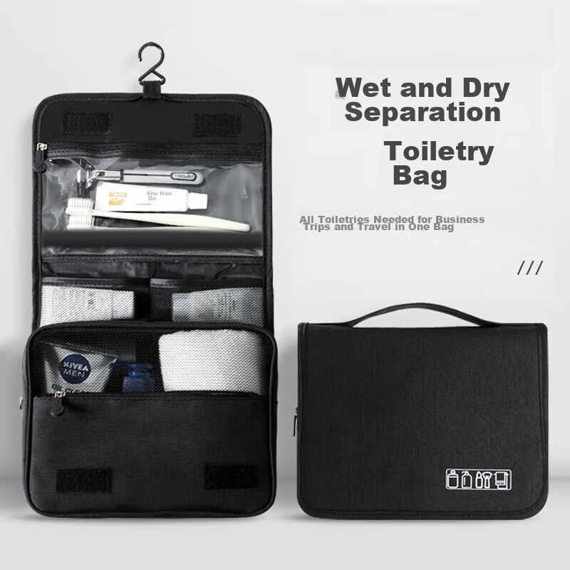 JAJALIN Travel Toiletry Bag Set Large Capacity Portable Cosmetic Bag for Men and Women Business Trip