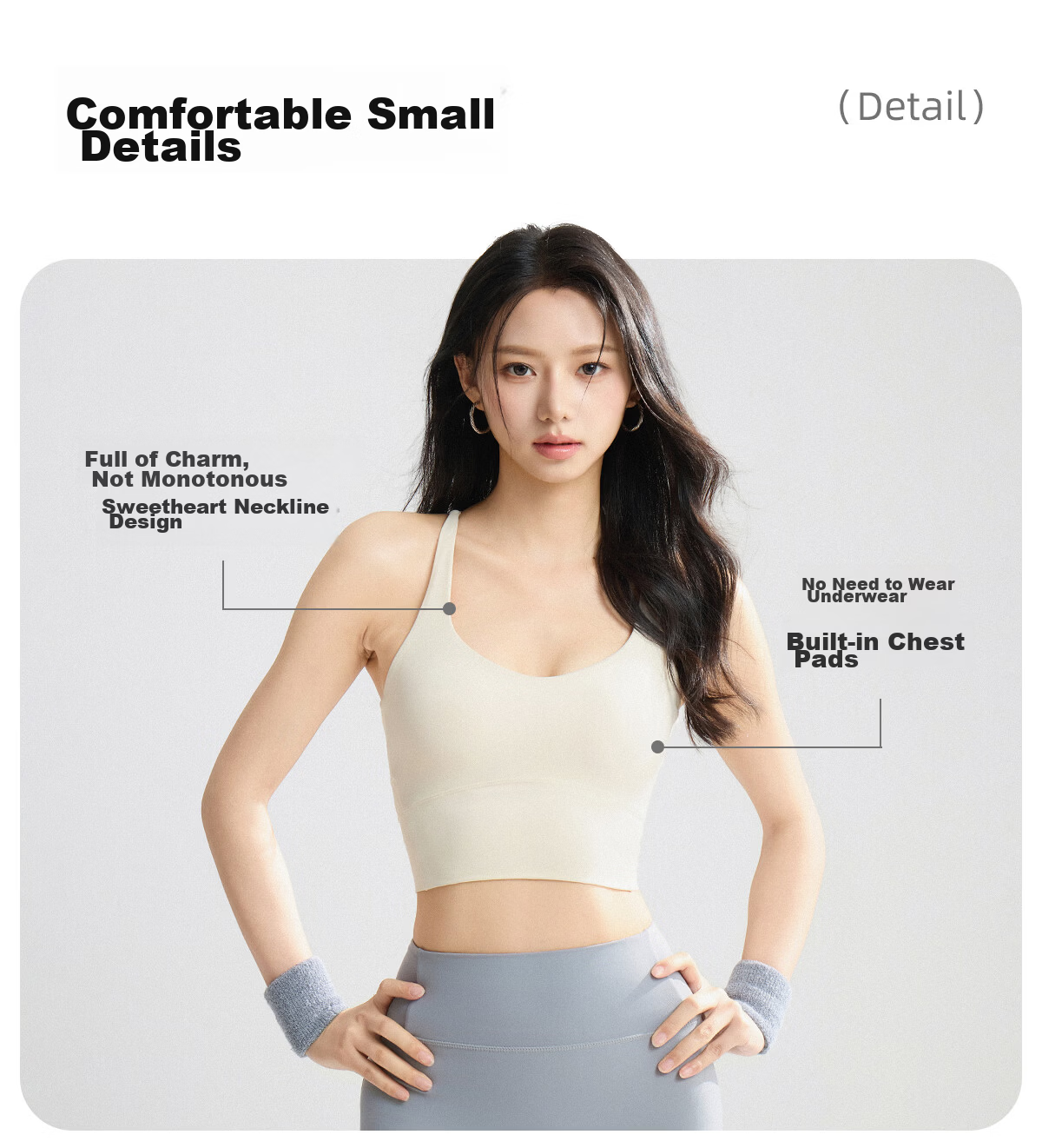 DRUR High-End Plus Size Loose Yoga T-Shirt Cover-Up Women's Outerwear Innerwear High-Intensity Training One-Piece Sports Bra 7