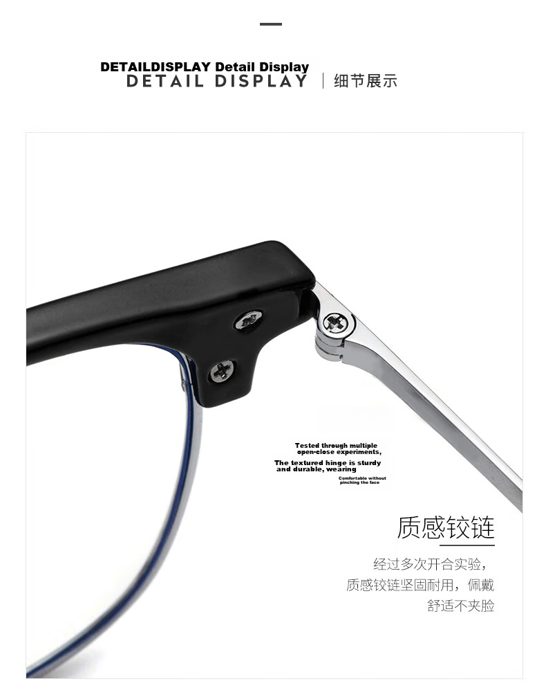 Jimmy Orange Blue Light Blocking Radiation Glasses Unisex Photochromic Prescription Gaming Eyewear Non-Prescription Frame 9445 Black 16