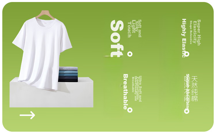 Yiershuang 100% Cotton Women's Short Sleeve T-Shirt Spring Summer Solid Color Round Neck Loose Comfortable Basic Top 2