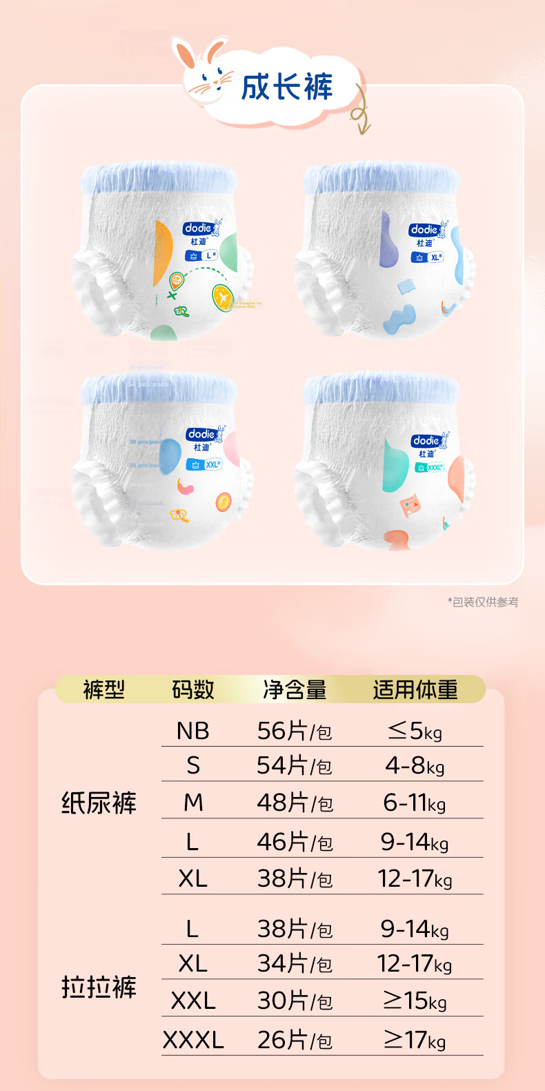 Dodie Dudi Rabbit Soft Baby Pull-Up Diapers XXL Size 30pcs Ultra-Thin Breathable Anti-Rash Training Pants 13