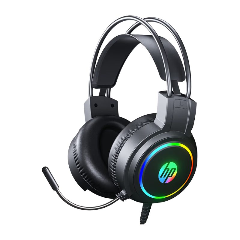 HP H100 Gaming Headset Over-Ear with Microphone Wired USB for PC Esports Delta Operation Black