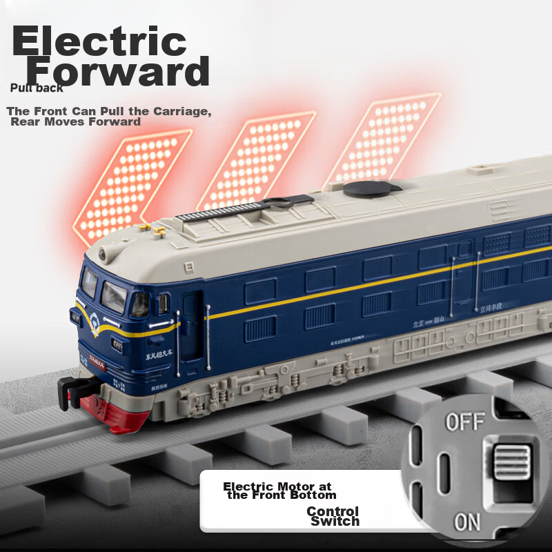 Chiyuchewan Fuxing High-Speed Train Model, Electric Toy Train, Realistic Alloy Car Model, Gift for Boys 5