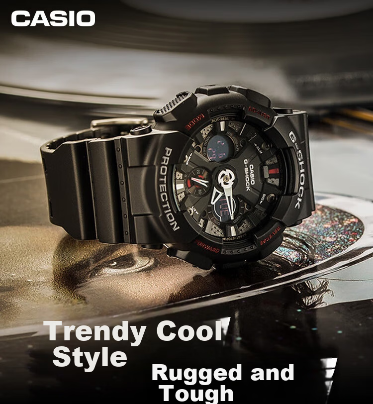 CASIO G-SHOCK Men's Sports Electronic Smart Watch GA-120-1A Japanese Korean Style Gift for Boyfriend 1