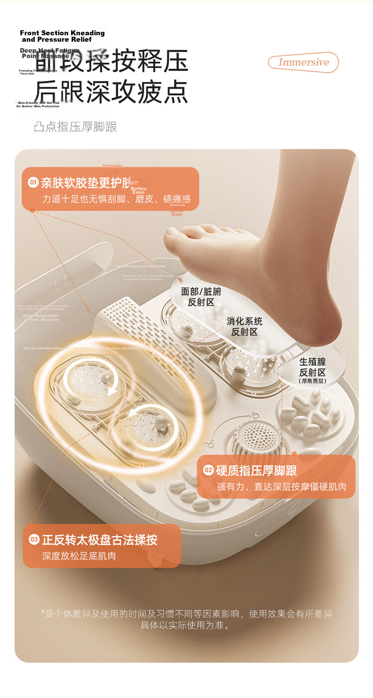 Bear Foot Soaking Bucket Therapy Moxibustion Health Foot Bath Basin Electric Massage Sterilization Constant Temperature Heating Knee Protection Foot Soaking Tub Birthday Gift for Parents and Elders 8