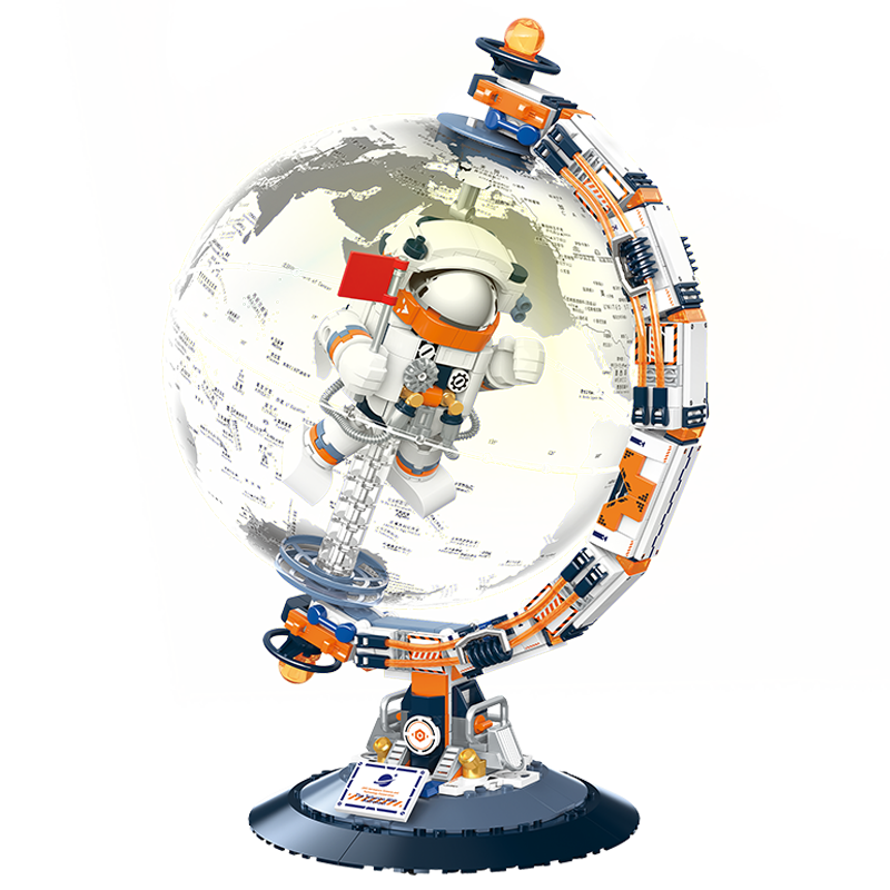 JAKI Building Blocks, Dawn Globe Astronaut Model, Children's Toy for Boys Aged 6-12, Birthday Gift