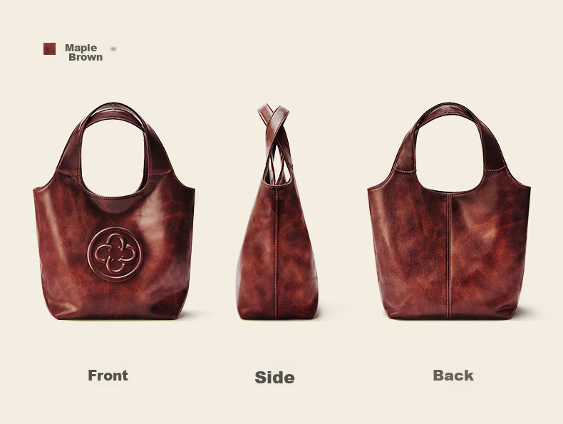 CASSILE Celebrity Style Vegetable Tanned Cowhide Tote Bag Women Luxury Handheld Crossbody Bag Birthday Qixi Festival Gift 70